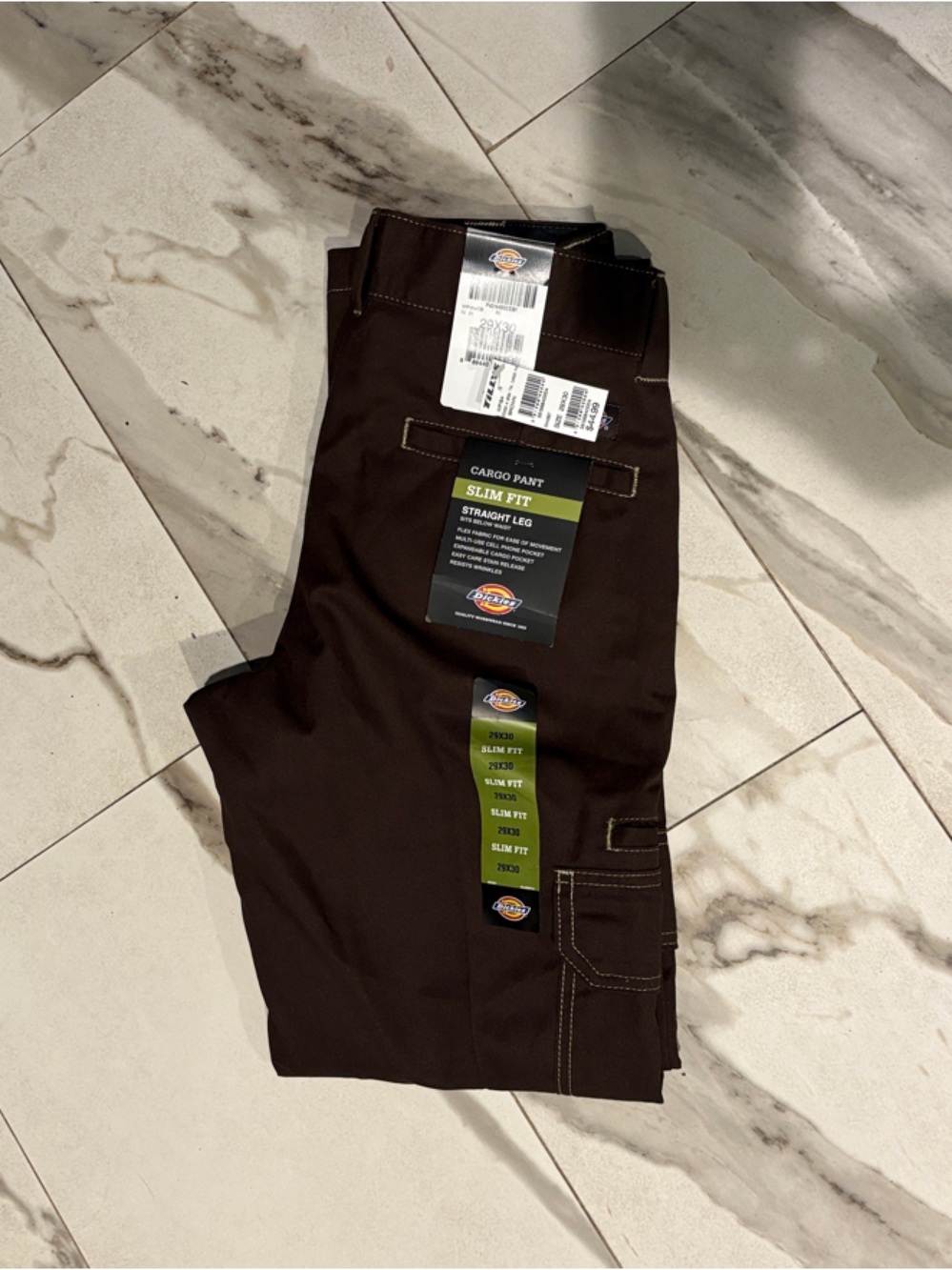 Dickies Men's Dark Brown Cargo Work Pants